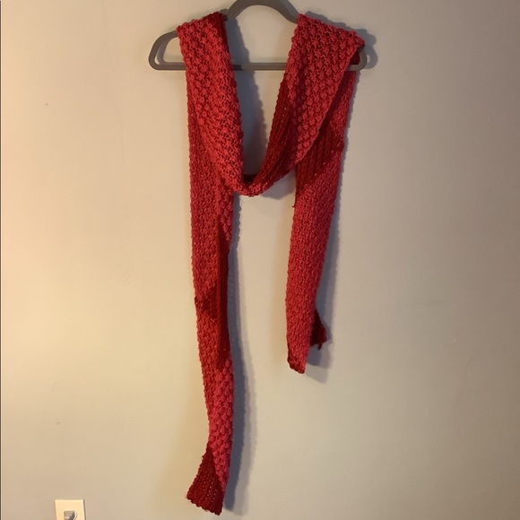 Pink and Red Knitted Scarf - Picture 1 of 3